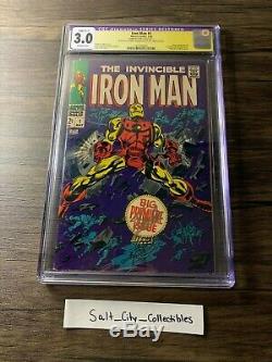 Iron Man #1 (Marvel, 1968) CGC SS 3.0 Signed by Stan Lee C-1 Restoration