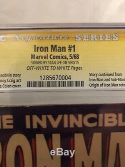 Iron Man #1 (May 1968, Marvel) Cgc Signed Stan Lee