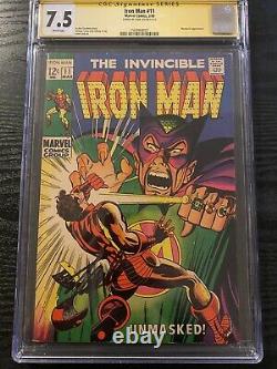 Iron Man #11 CGC 7.5 Signed Stan Lee Mandarin Appearance Only 23 SS
