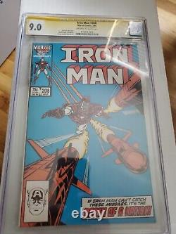 Iron Man #208 Cgc 9.0 Ss? Signed Stan Lee!