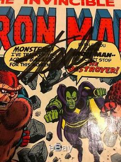 Iron Man #55 FN- 5.5 STAN LEE SIGNED Thanos, Drax the Destroyer 1st APPERANCE