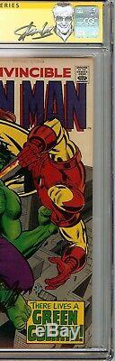 Iron Man #9 CGC 9.0 VF/NM Signed STAN LEE IRON MAN vs Hulk-Robot Mandarin app