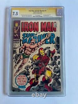 Iron Man and Sub-Mariner 1 CGC 7.5 SS Signed by Stan Lee 1968