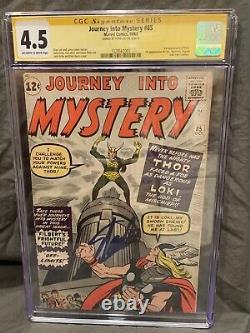 JOURNEY INTO MYSTERY #85 CGC 4.5 Signed By Stan Lee! 1st Loki, Heimdall & Odin