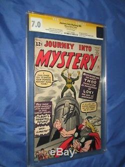 JOURNEY INTO MYSTERY #85 CGC 7.0 SS Signed by Stan Lee 1st App. LOKI 1962