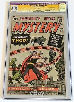 Journey Into Mystery #83 Cgc 6.5 Ss Stan Lee Signature Series Signed First Thor