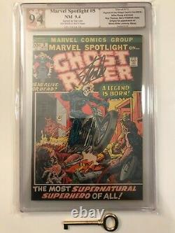 MARVEL SPOTLIGHT #5 PGX 9.4 (like CGC) Signed by Stan Lee 1st Ghost Rider! Key