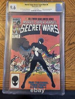 MARVEL SUPER HEROES SECRET WARS #8 CGC 9.6 Signed Stan lee ORIGIN VENOM