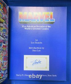 Marvel 5 Decades of the World's Greatest Comics HC Signed Stan Lee 1991 Abrams