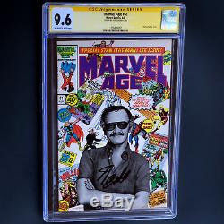 Marvel Age #41 (1986) Signed By Stan Lee Cgc 9.6 Ss Photo Cover