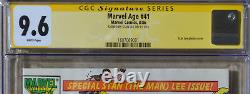 Marvel Age #41 (August 1986) CGC SS 9.6 (NM+) Photo Cover (Signed by Stan Lee)