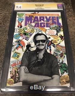 Marvel Age 41 CGC 9.4 signed by Stan Lee Photo Cover
