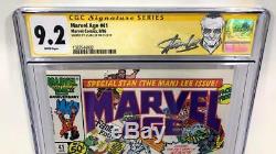 Marvel Age 41 CGC SS 9.2 Signed by Stan Lee Front Cover Looks Higher