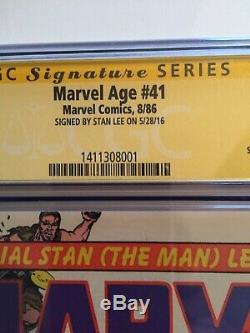 Marvel Age 41 Cgc 9.4 Signed By Stan Lee