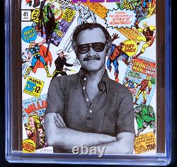 Marvel Age #41 Signed Stan Lee Cgc 9.2 Ss Classic Photo Cover! 1986