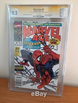 Marvel Age #90 CGC 9.2 Signed Stan Lee Todd McFarlane, Jim Lee Interview