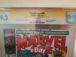 Marvel Age #90 CGC 9.2 Signed Stan Lee Todd McFarlane, Jim Lee Interview