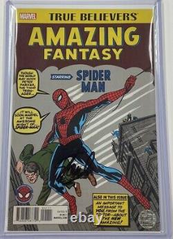 Marvel Amazing Fantasy #15 TB Reprint 1st Spider-Man Autograph Signed Stan Lee