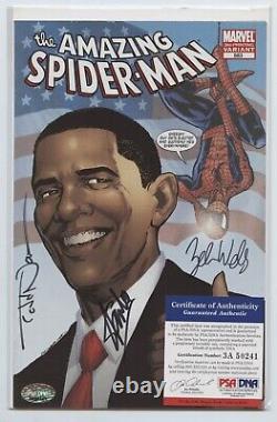 Marvel Amazing Spider-Man #583 Barack Obama Signed Stan Lee Todd Nauck Zeb Well
