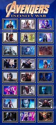 Marvel Avengers Infinity War Signed Poster Framed 26 Autographs incl Stan Lee