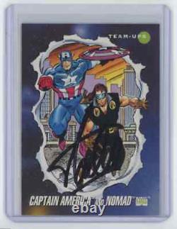 Marvel Cards Captain America And Nomad Signed Autographed By Stan Lee