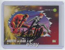 Marvel Cards Daredevil And Black Widow Signed Autographed By Stan Lee
