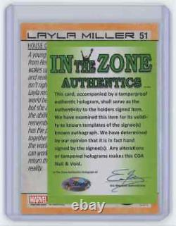Marvel Cards Layla Miller #51 Signed Autographed By Stan Lee