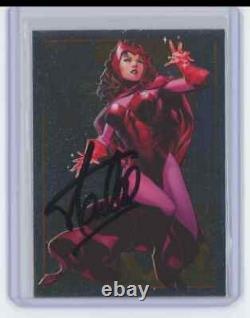 Marvel Cards Scarlet Witch #46 Signed Autographed By Stan Lee