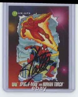 Marvel Cards Spider Man And Human Torch #71 Signed Autographed By Stan Lee