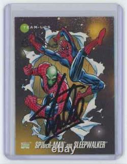 Marvel Cards Spider Man And Sleepwalker Signed Autographed By Stan Lee