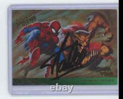 Marvel Cards Spider Man Unlikely Allies #133 Signed Autographed By Stan Lee