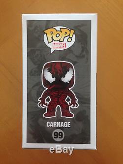 Marvel Carnage Spiderman Funko Pop Hot Topic Exclusive Stan Lee Signed COA