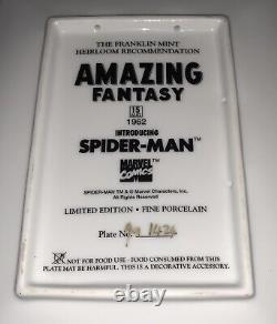 Marvel Comics Franklin Mint Plate Stan Lee Signed Amazing Fantasy Spider-man