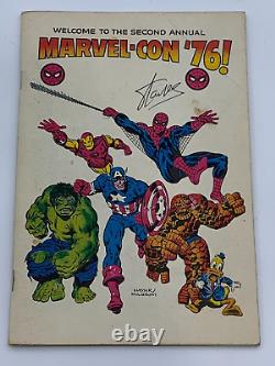Marvel Con Book'76 Program Book Signed Stan Lee Super Rare
