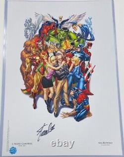 Marvel Heroes MCU Autograph Signed by Stan Lee 13x19 J. Scott Campbell Art Print