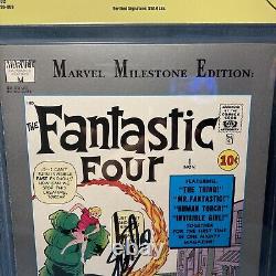 Marvel Milestone Edition Fantastic Four #1 Signed By Stan Lee
