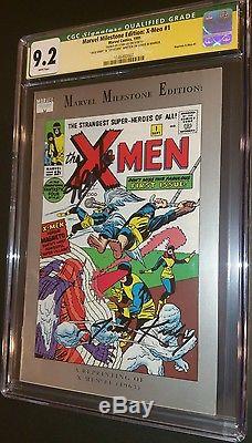 Marvel Milestone X-men Cgc Ss 9.2 Signed By Stan Lee And Co-creator Jack Kirby