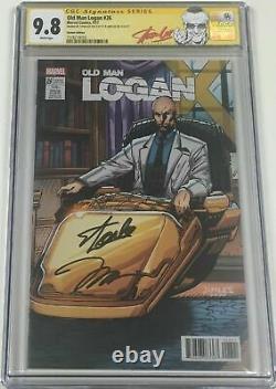 Marvel Old Man Logan #26 Professor X Cover Signed Stan Lee & Jim Lee CGC 9.8 SS