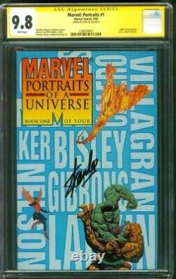 Marvel Portraits 1 CGC SS 9.8 Stan Lee Signed Incredible Hulk vs Thing FF Bisley