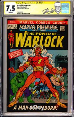 Marvel Premiere #1 CGC SS 7.5 Signed By Stan Lee! 1st Warlock & Soul Stone! 1972