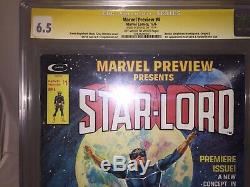 Marvel Preview #4 CGC 6.5 SS Signed by STAN LEE 1st appearance of Star Lord