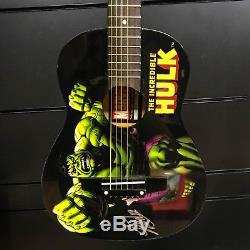 Marvel STAN LEE Signed HULK Half Acoustic Guitar Collectors Collectable USA UK