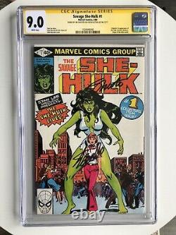 Marvel Savage She Hulk #1 Signed 2x by Stan Lee And Jim Shooter CGC 9.0