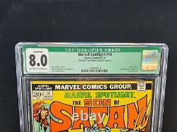 Marvel Spotlight #14 John Romita Cover / Signed Stan Lee (8.0) 1974