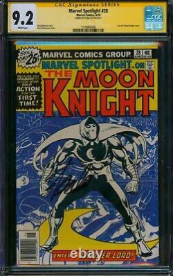 Marvel Spotlight #28 CGC SS 9.2? SIGNED by STAN LEE? 1st Solo MOON KNIGHT 1976