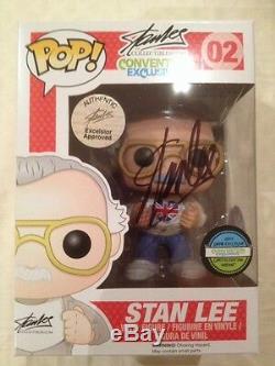 Marvel Stan Lee Signed Funko Pop Vinyl Figure Uk London Film Comic Con Exclusive