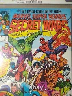 Marvel Super Heroes Secret Wars #1 CGC 9.6 SS X2 Signed STAN LEE & Mike Zeck