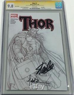 Marvel Thor #1 B&W Sketch Variant Signed by Stan Lee & Michael Turner CGC 9.8 SS