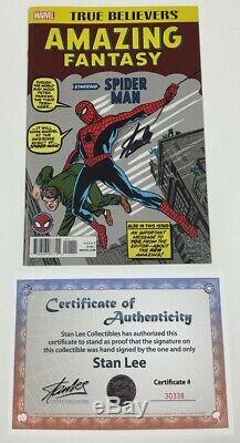 Marvel True Believers Amazing Fantasy #15 Reprint Signed by Stan Lee withCOA