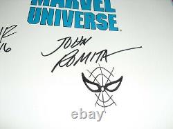 Marvel Universe HC signed Stan Lee, Romita Sr Jr with COA 1st print 1996 Hardcover